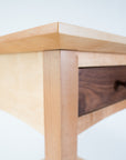 natural wood furniture - maple - walnut - end table - beckett street lifestyle collection - shaker style - wood.stone.bone.