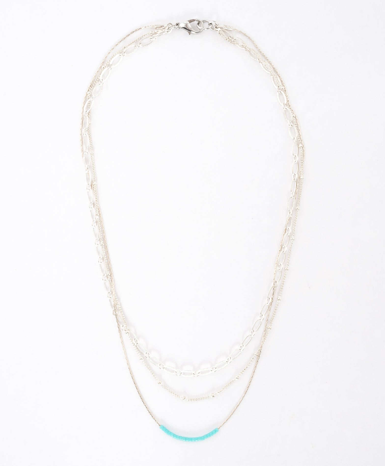 near and native delicate multi-strand necklace