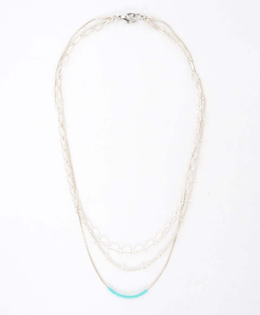near and native delicate multi-strand necklace