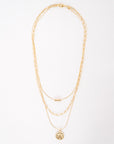 multi strand necklace - delicate gold chains 