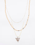 triangle and miyuki bead necklace - japanese jewelry - locally made in portland Maine