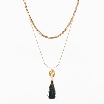 tassel multi-strand necklace - women's jewelry - handmade in Maine