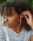 Cloisonne' Earrings With Pearls