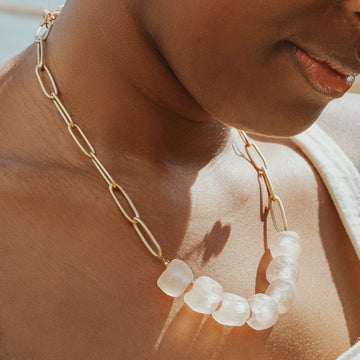 Ghana glass bead choker Necklace