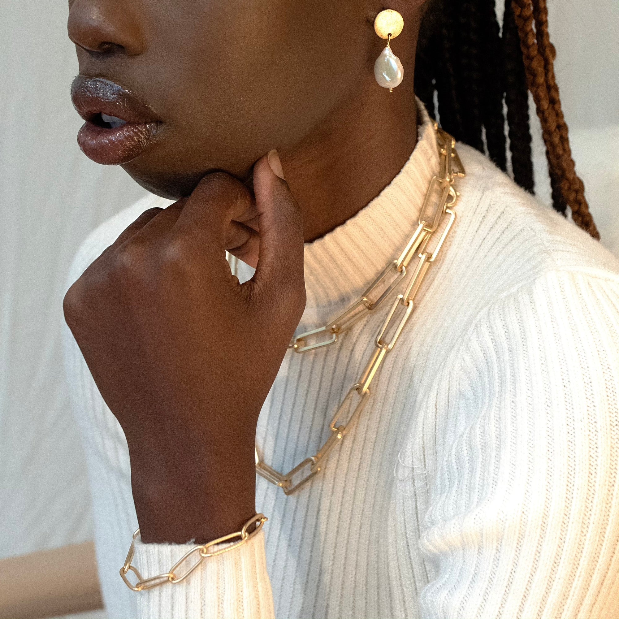 Large Paperclip Chain Necklace