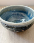 Navy & Red Circles Medium Textured Bowl