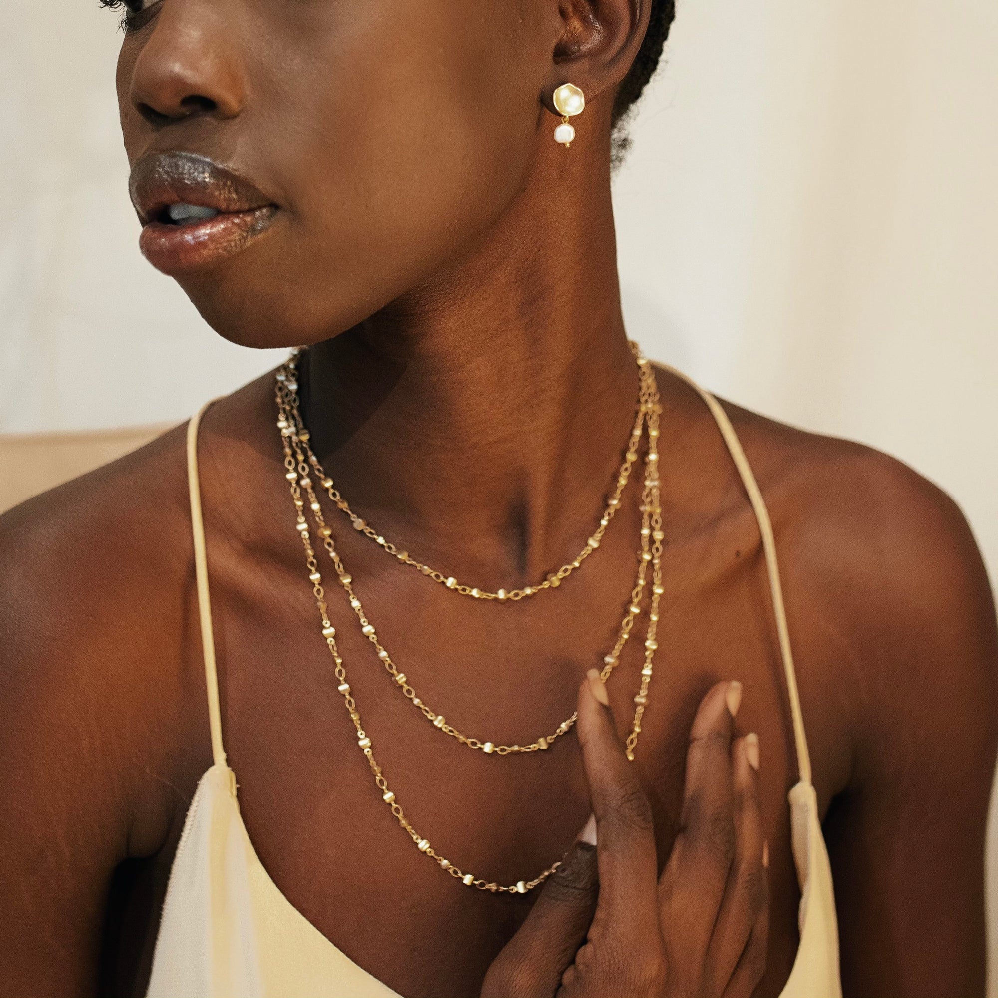Wrap Necklace - Dot Chain
