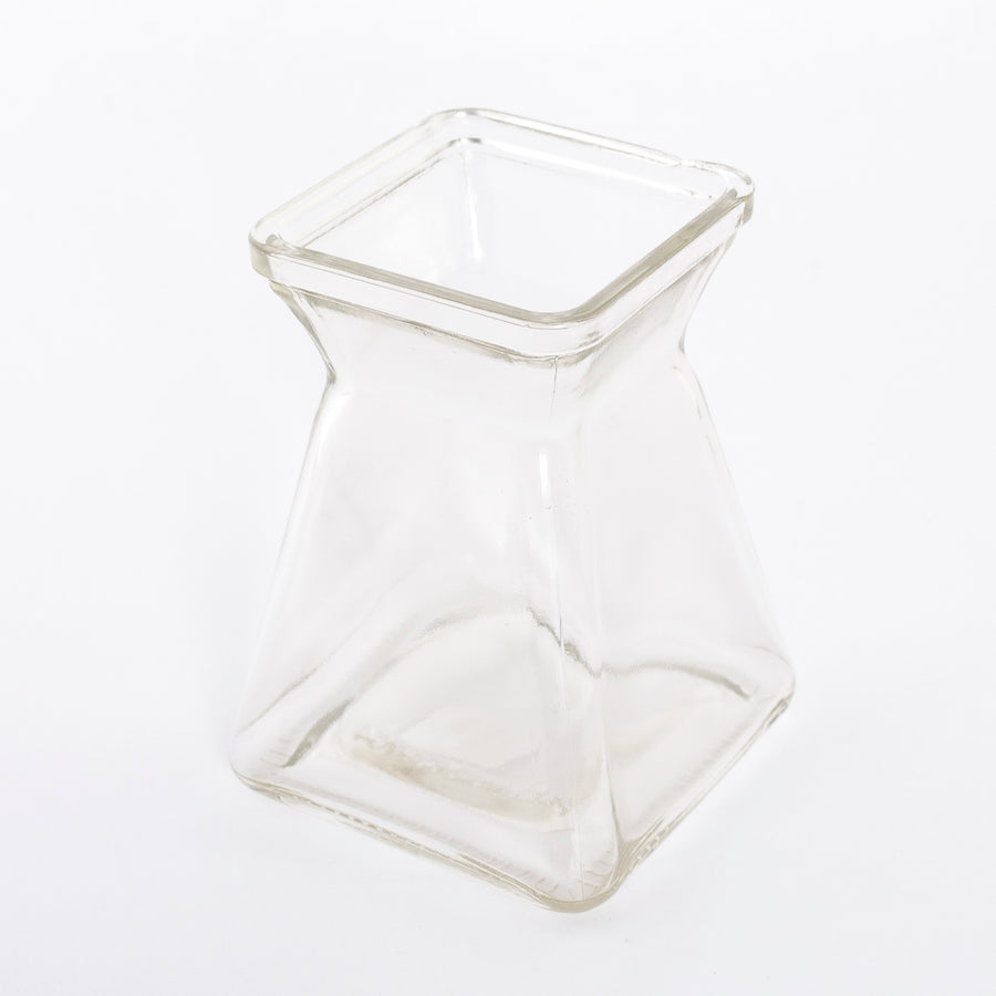 squared glass vase - flowers - home goods - decor - vintage - found products 