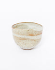 Dimple Cup in White + Brown