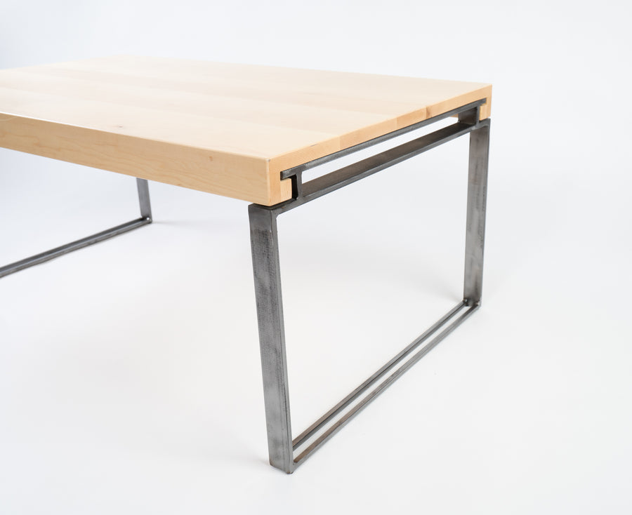 higgins table - end-view - handmade furniture 