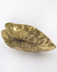 small bronze leaf tray - jewelry tray - home decor - vintage - found object - mid century 