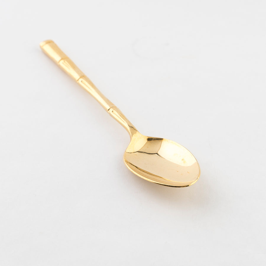 vintage gold bamboo tablespoon 