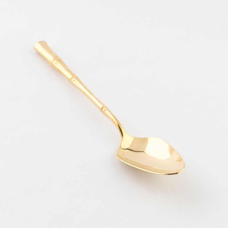gold bamboo serving spoon 
