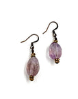 Amethyst + Brass Earrings