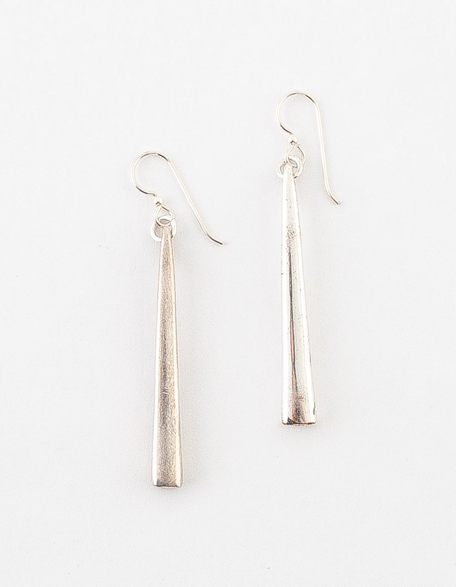Silver isosceles earrings - sterling silver dangles - handmade in Maine