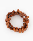 Oval Wooden Bracelet w/ Flex Wire