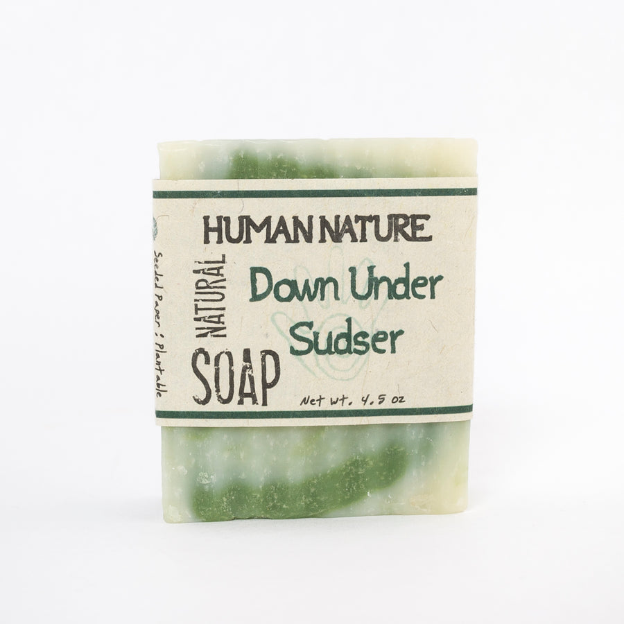 down under sudser essential oil soap - human nature - made in Maine