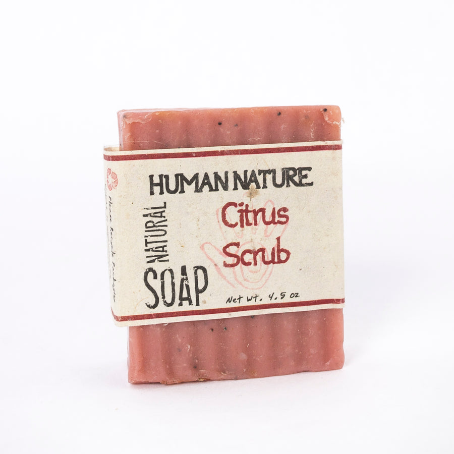 citrus scrub essential oil soap