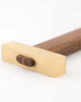 brass and walnut hammer - handmade tools - fine wood working 