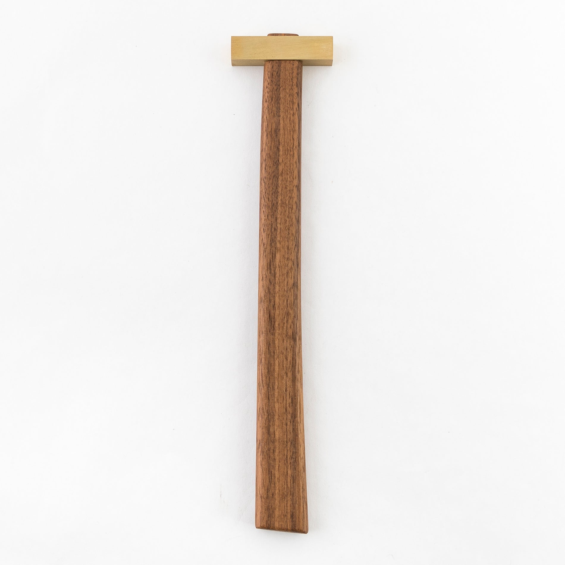 walnut and brass artisan hammer - handmade in Maine - woodworkers - tools