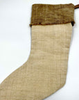 Antique Linen Stocking with Bow