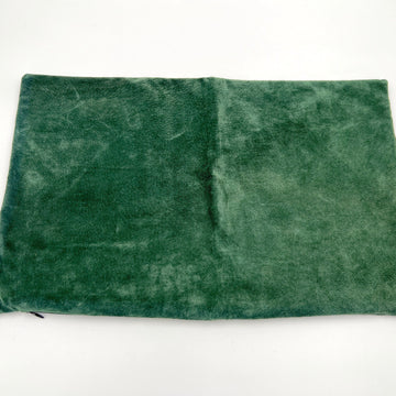 Green Suede Bolster Pillow