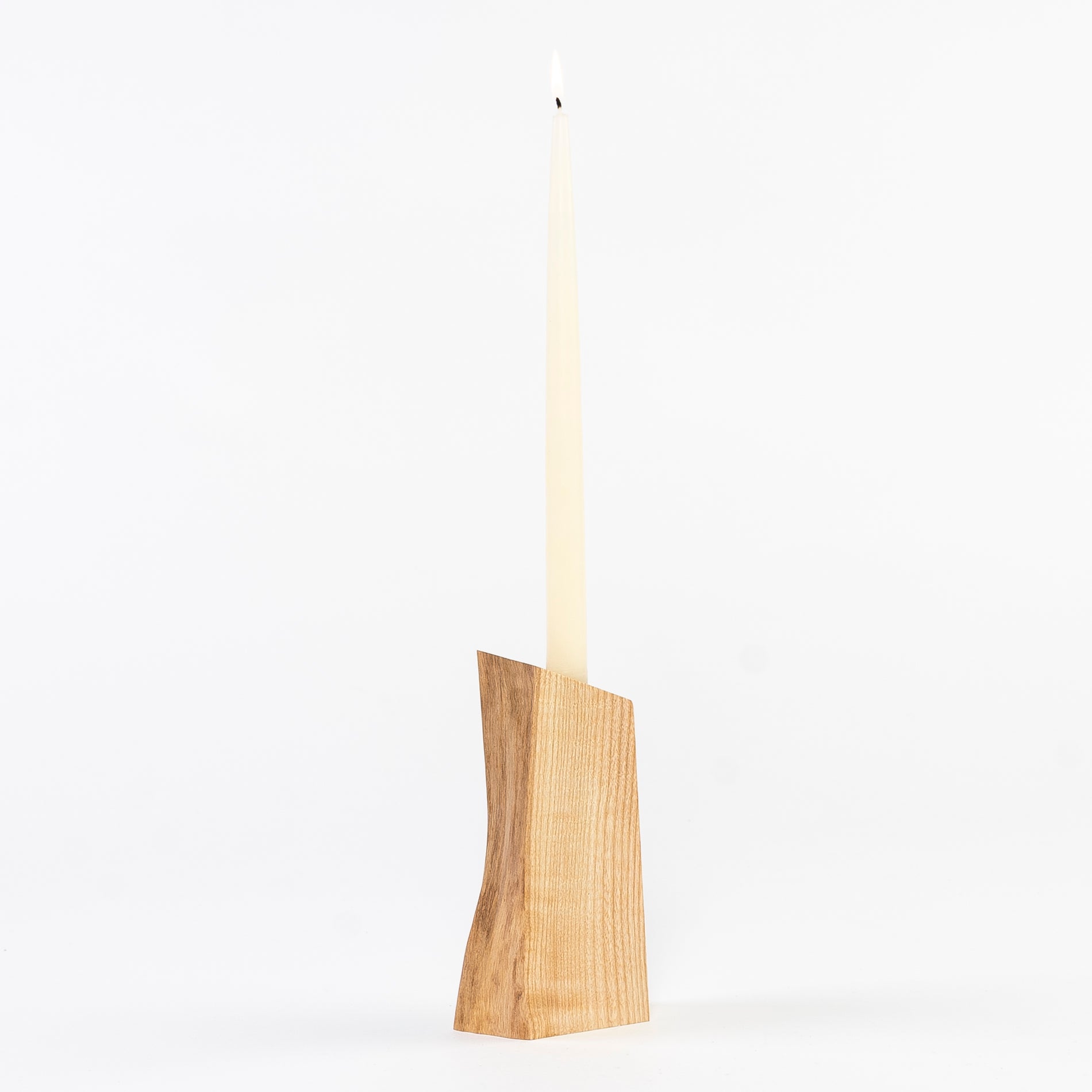 Ash candle holder made in Maine by Studio 89