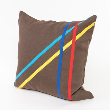 Geometry Pillow - yellow, blue, red