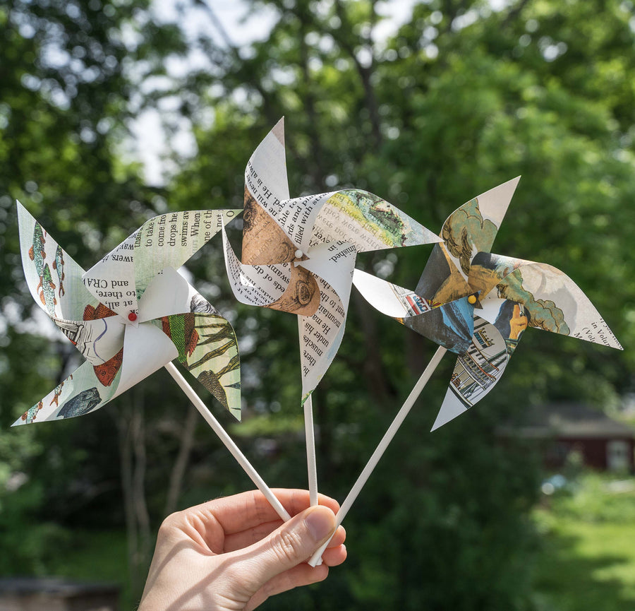 Repurposed Storybook Pinwheels