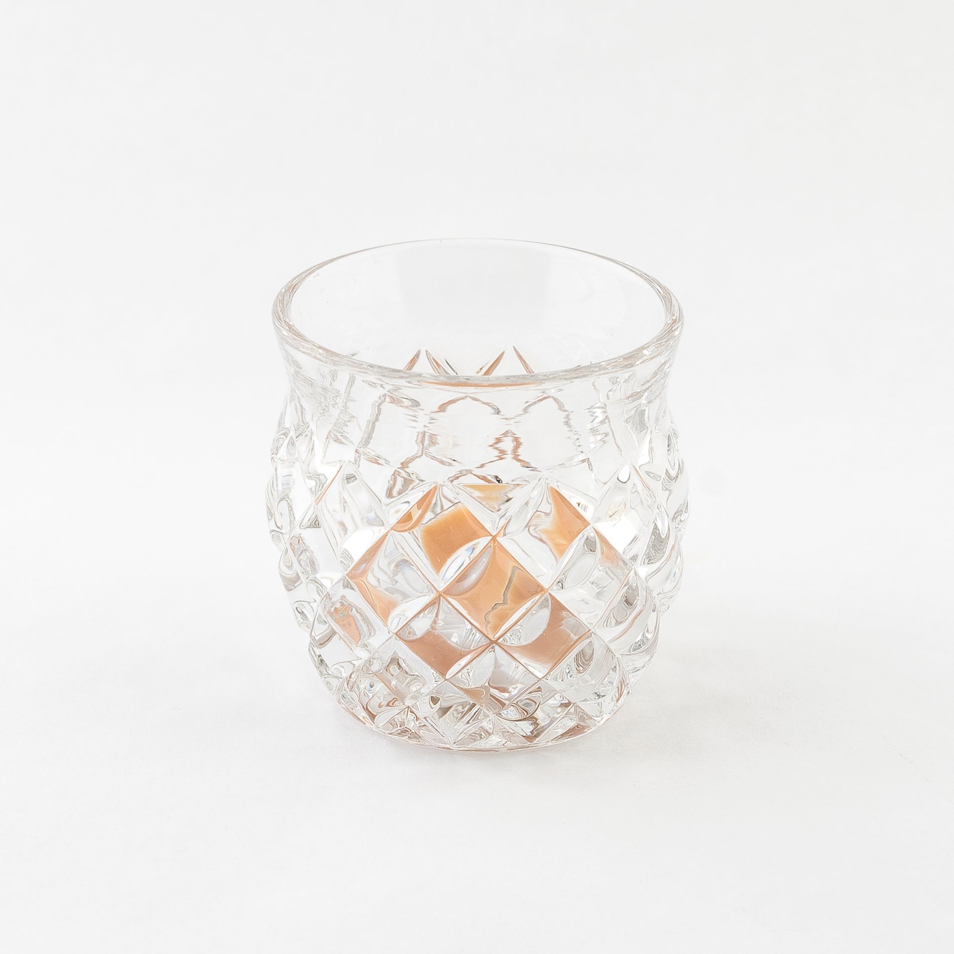 vintage glass candle holder 