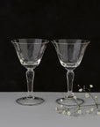 set of two vintages wine glasses - mother's day gift ideas 