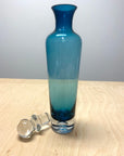 Vintage Blue Glass Decanter