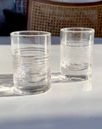 Cut Glass Double Shot Glasses | set of 2