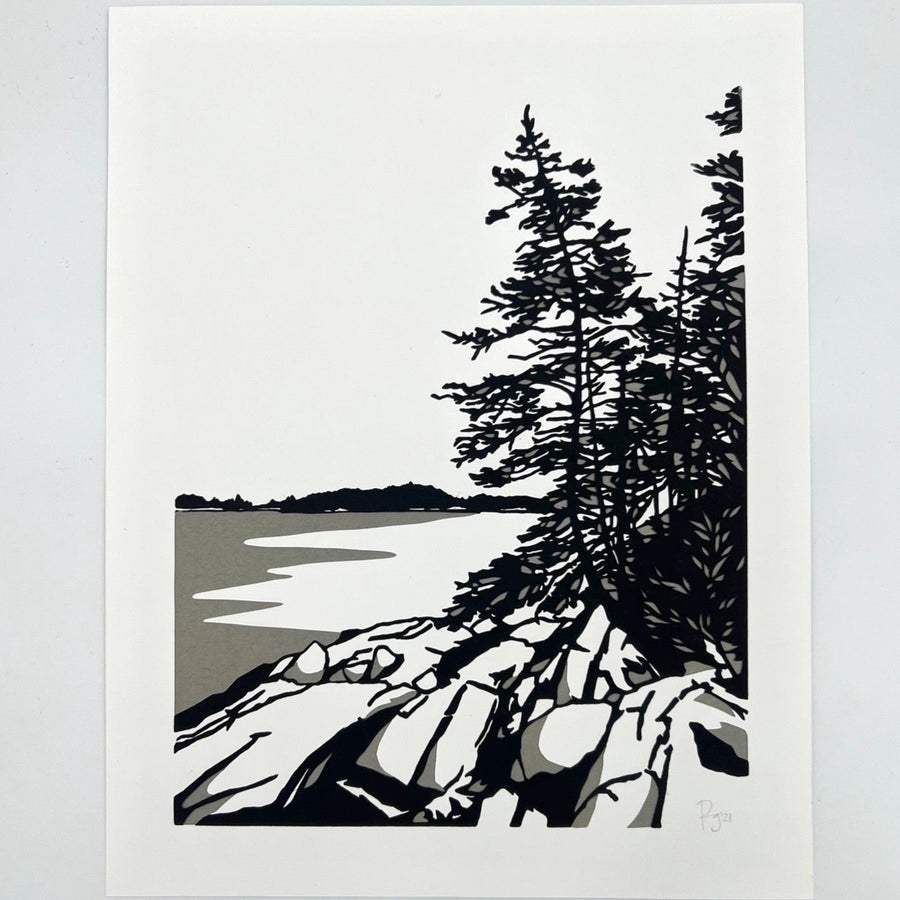 Buckle Island - Linocut Print