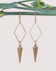 Geometric Diamond Dowser Earrings