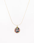 Simple Circle Pendant Necklace - with sprinkles!