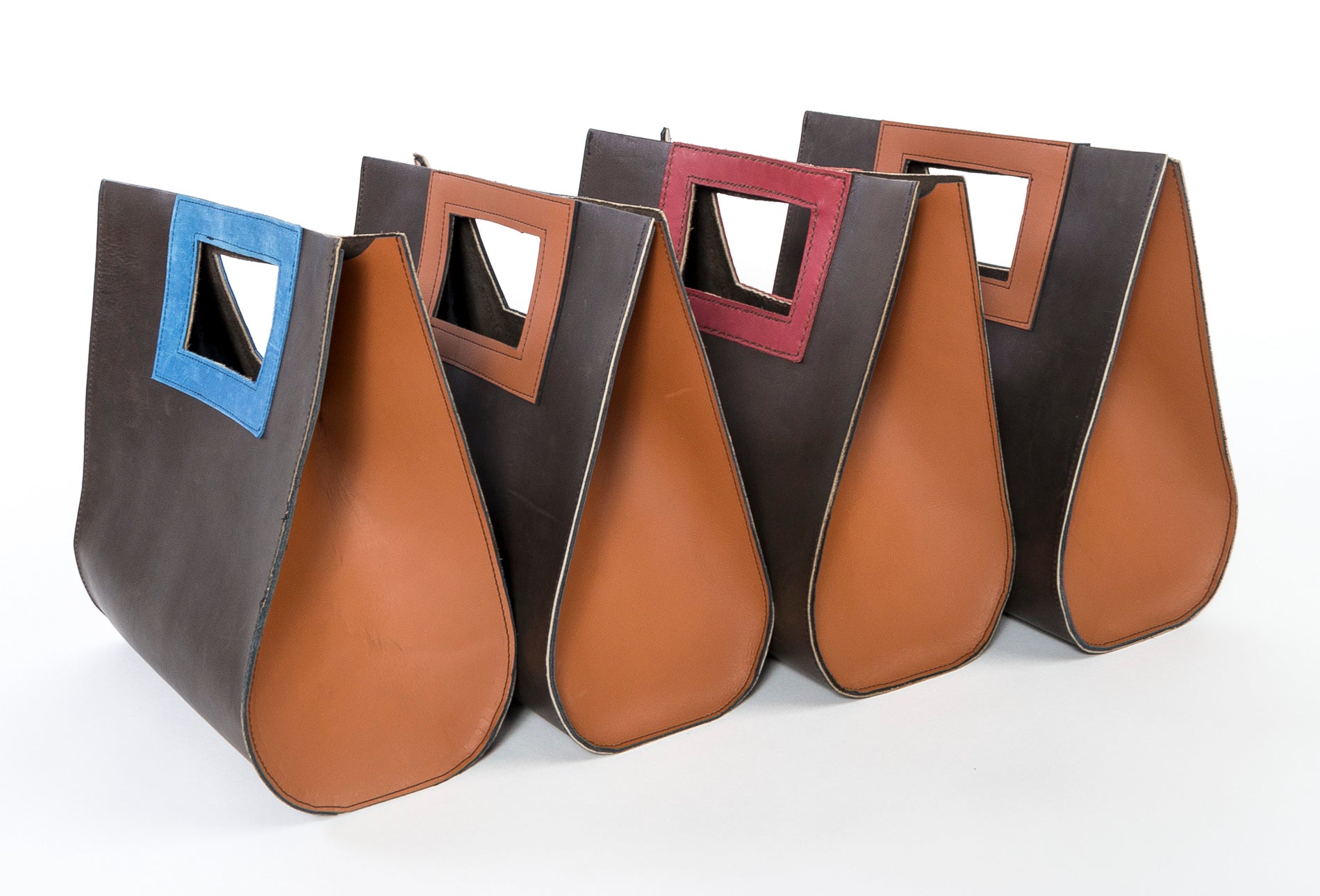 teardrop bags - leather - group shot - handbag - Wood.Stone.Bone