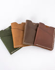 the brockman wallet solid leather group shot - minimalist wallets - wood.stone.bone. collection 