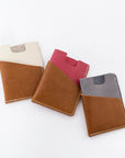 The Brockman Wallet group image - collection shot - two color style - handmade in Maine