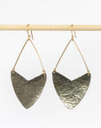 Textured Shield Earrings