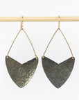 Textured Shield Earrings