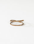 Double Coil Textured Bronze Ring