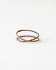 Double Coil Textured Bronze Ring