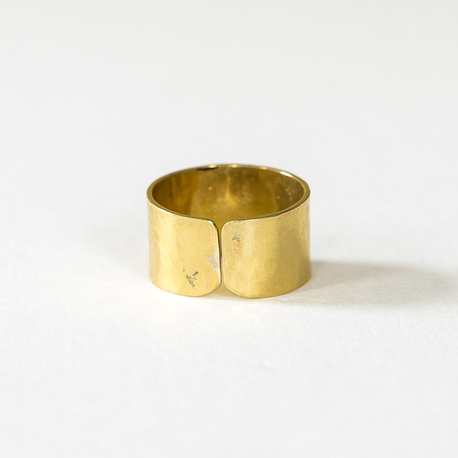 Brass Stamped Skull Ring