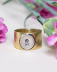 Brass Stamped Skull Ring