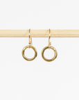 Brass Tiny Hoop Earrings