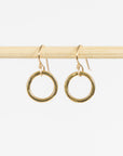 Brass Tiny Hoop Earrings