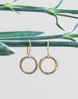 Brass Tiny Hoop Earrings