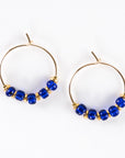 Delicate Gold Hoop + Bead Earrings