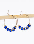 Delicate Gold Hoop + Bead Earrings